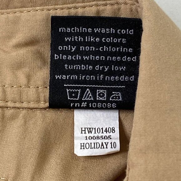 Sean John Shirt Mens size XXL Original Fit Button Front Short Sleeved KhakiBeige - Picture 9 of 10